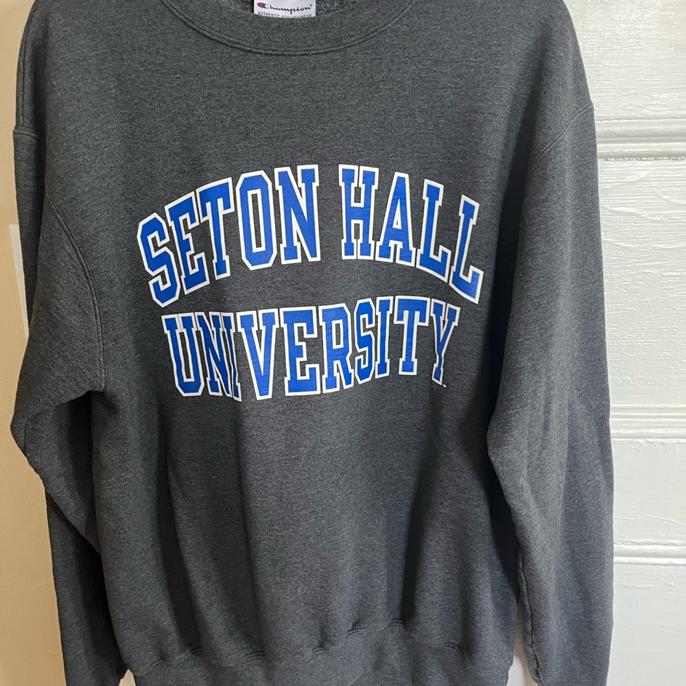 Champion Gray Seton Hall University Men's Sweater